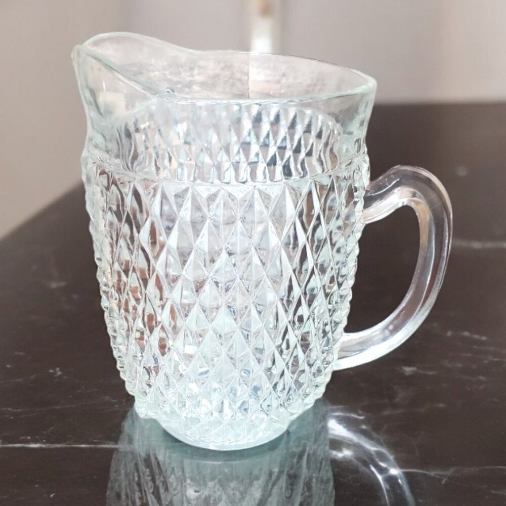 Diamond Point by Indiana Glass Water/Iced Tea Pitcher - 64oz - Vintage